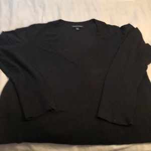 Banana Republic black v neck. Deep V